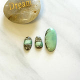 Medium Lime Green Mixed Crescent Lake Variscite, Set of 3 Background