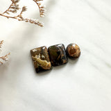 Small Earth Brown Mixed Treasure Mountain Turquoise, Set of 3 Background