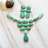 Small Lime Green Mixed Tyrone Turquoise, Set of 20 Background