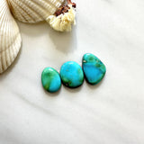 Small Sky Blue Mixed Sonoran Blue Turquoise, Set of 3 Background
