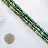 Sea Green Fox Turquoise Rondelle Beads