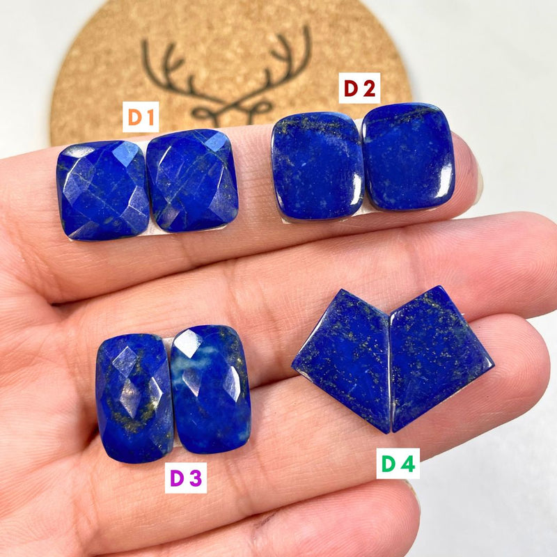 2. Medium Cushion Lapis Lazuli, Set of 2 - 112224