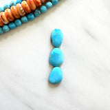 Small Sky Blue Freeform Sleeping Beauty Turquoise, Set of 3 Background
