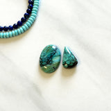 Medium Sea Green Mixed Treasure Mountain Turquoise, Set of 2 Background