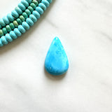 Large Sky Blue Teardrop Kingman Turquoise Background