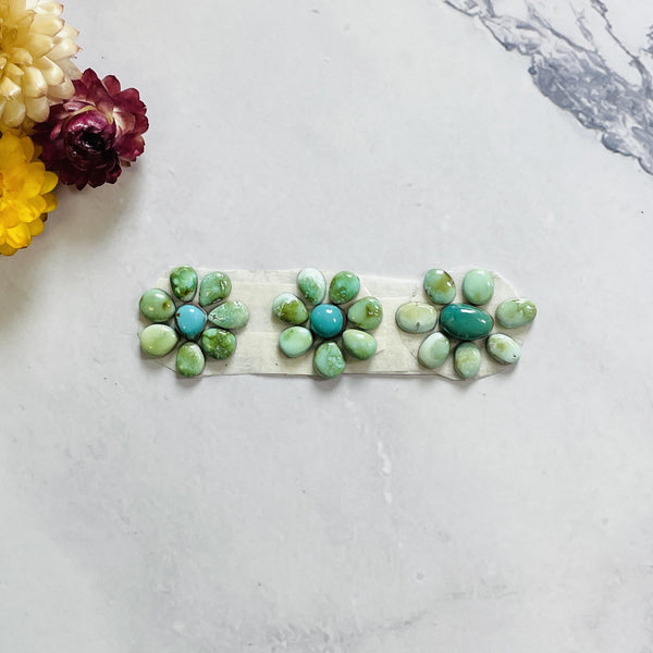 Small Mixed Mixed Sonoran Lime Turquoise, Set of 24 Background