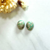 Small Sea Green Oval Broken Arrow Variscite, Set of 2 Background