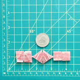 Medium Pink Mixed Rhodochrosite, Set of 6 Dimensions