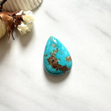 Large Sky Blue Teardrop Royston Turquoise Background