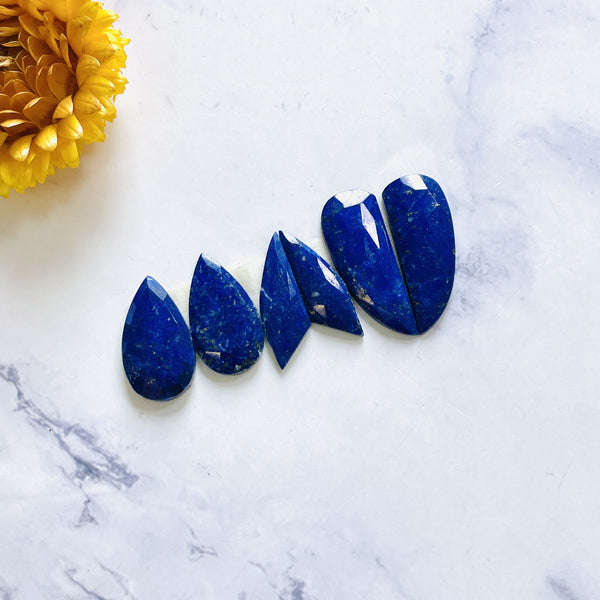 Large Deep Blue Mixed Lapis Lazuli, Set of 6 - Turquoise Moose