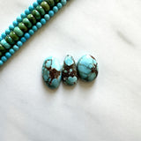 Small Sky Blue Freeform Yungai Turquoise, Set of 3 Background