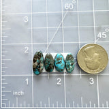 Small Ocean Blue Mixed Yungai Turquoise, Set of 4 Dimensions