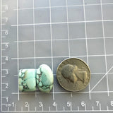 Medium Faint Blue Mixed Treasure Mountain Turquoise, Set of 2 Dimensions