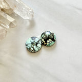 Medium Sky Blue Round Treasure Mountain Turquoise, Set of 2 Background