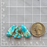 Medium Sky Blue Mixed Number 8 Turquoise, Set of 3 Dimensions