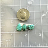 Small Sky Blue Mixed Yungai Turquoise, Set of 4 Dimensions