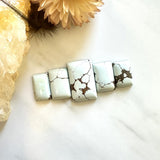 Medium Faint Blue Bar Sand Hill Turquoise, Set of 5 Background