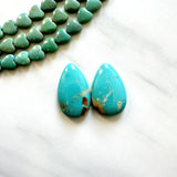 Large Sky Blue Teardrop Royston Turquoise, Set of 2 Background