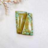 Large Earth Brown Trapezoid Treasure Mountain Turquoise, Set of 2 Background