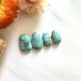 Small Sky Blue Mixed Sand Hill Turquoise, Set of 4 Background
