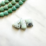 Small Light Yellow Mixed Crescent Lake Variscite, Set of 3 Background