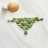 Small Lime Green Mixed Sonoran Gold Turquoise, Set of 32 Background