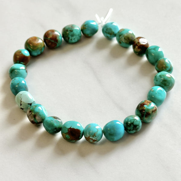 Sky Blue Fox Turquoise Smooth Nugget Beads Dimensions