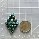 Small Ocean Blue Round Yungai Turquoise, Set of 16 Dimensions