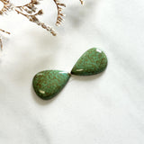 Small Sea Green Teardrop Treasure Mountain Turquoise, Set of 2 Background
