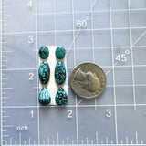 Small Ocean Blue Mixed Yungai Turquoise, Set of 6 Dimensions