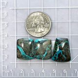 Medium Ocean Blue Mixed Yungai Turquoise, Set of 3 Dimensions