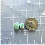 Small Mint Green Oval Namtso Lake Turquoise, Set of 2 Dimensions