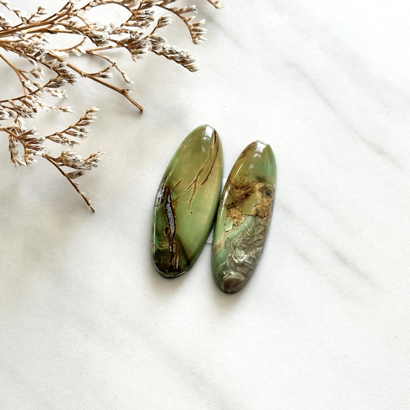 Large Mint Green Surfboard Crescent Lake Variscite, Set of 2 Background