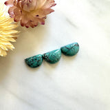Small Deep Green Half Moon Yungai Turquoise, Set of 3 Background