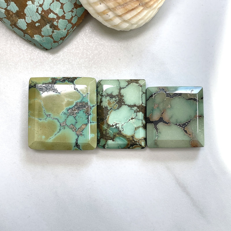 Large Mixed Bar Mixed Turquoise, Set of 3 Background