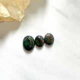 Small Bamboo Green Oval Bamboo Mountain Turquoise, Set of 3 Background