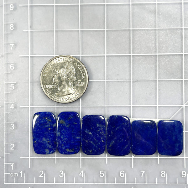 Medium Deep Blue Cushion Lapis Lazuli, Set of 6 Dimensions