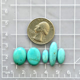 Small Sky Blue Mixed Kingman Turquoise, Set of 5 Dimensions