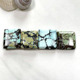 Medium Mixed Square Mixed Turquoise, Set of 4 Background