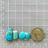 Medium Sky Blue Mixed Number 8 Turquoise, Set of 4 Dimensions