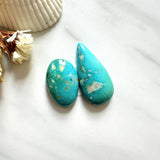 Large Sky Blue Mixed Royston Turquoise, Set of 2 Background