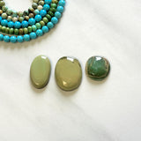 Medium Mixed Mixed Crescent Lake Variscite, Set of 3 Background