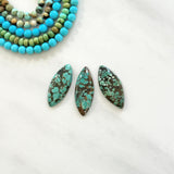Medium Bamboo Green Freeform Bamboo Mountain Turquoise, Set of 3 Background