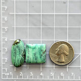 Large Mint Green Mixed Crescent Lake Variscite, Set of 2 Dimensions