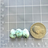 Small Faint Blue Freeform Sonora Turquoise, Set of 3 Dimensions