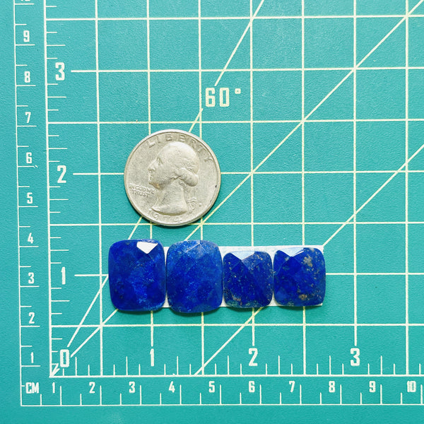 Small Deep Blue Cushion Lapis Lazuli, Set of 4 Dimensions