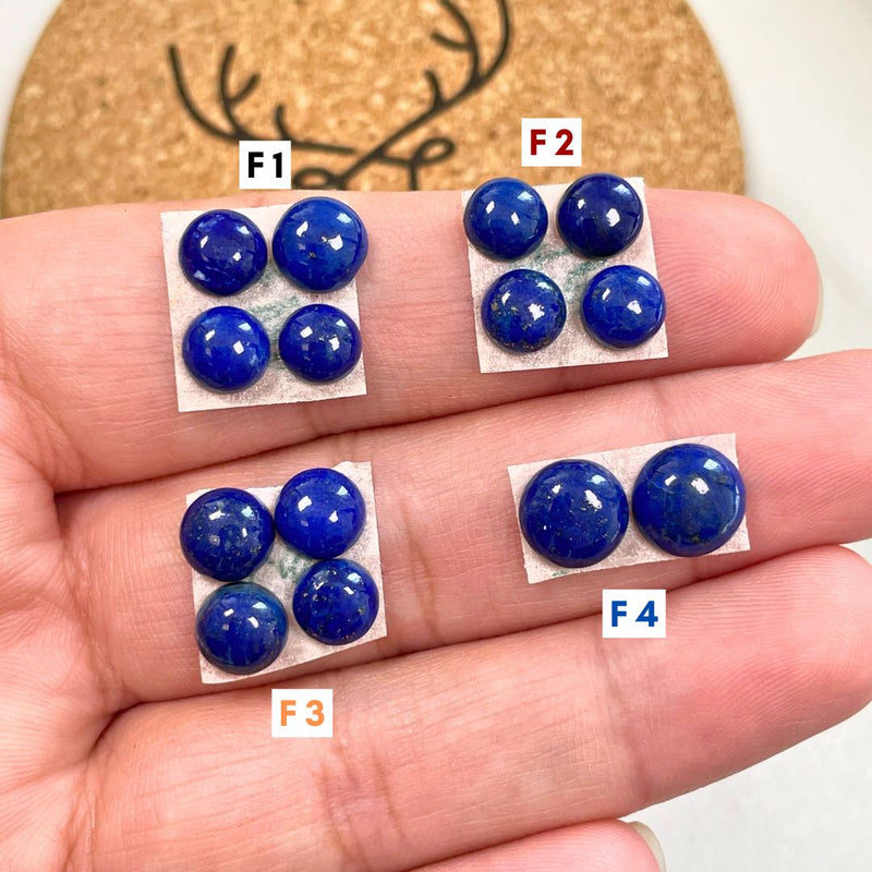 1. Small Round Lapis Lazuli, Set of 4 - 102924