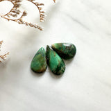 Small Bamboo Green Teardrop Bamboo Mountain Turquoise, Set of 3 Background
