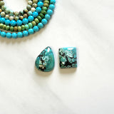 Medium Sky Blue Mixed Yungai Turquoise, Set of 2 Background