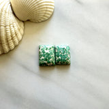 Medium Mint Green Square Namtso Lake Turquoise, Set of 2 Background